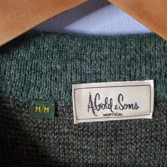 Vintage A. Gold & Sons Knit 50% Wool Sweater Men Size M - Picture 3 of 6